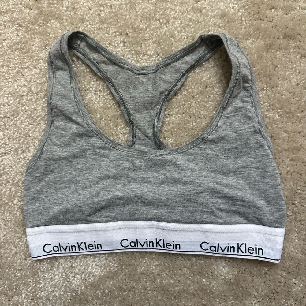 Calvin Klein Heather Gray Sports Bra